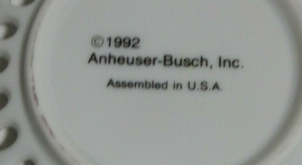 Anheuser-Busch small collector plate 1992