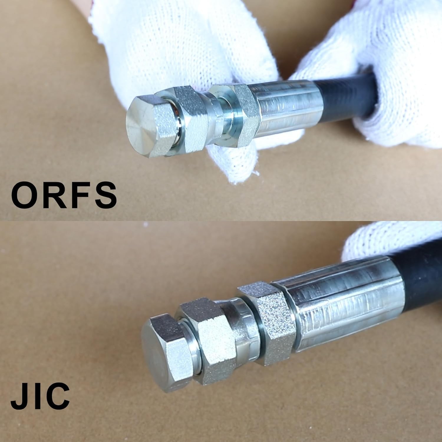 144Pcs 37° JIC & ORFS Hydraulic Cap and Plug Kit Hose Tube and Pipe Fitting Set