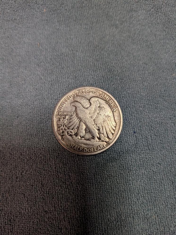1943 S walking liberty half dollar
