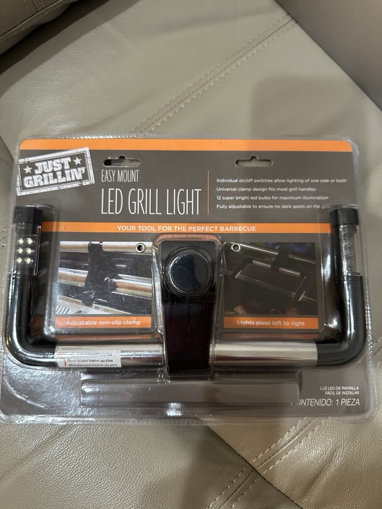 Just Grillin' Easy Mount LED Grill Light with Universal Handle Clamp #40262BBB