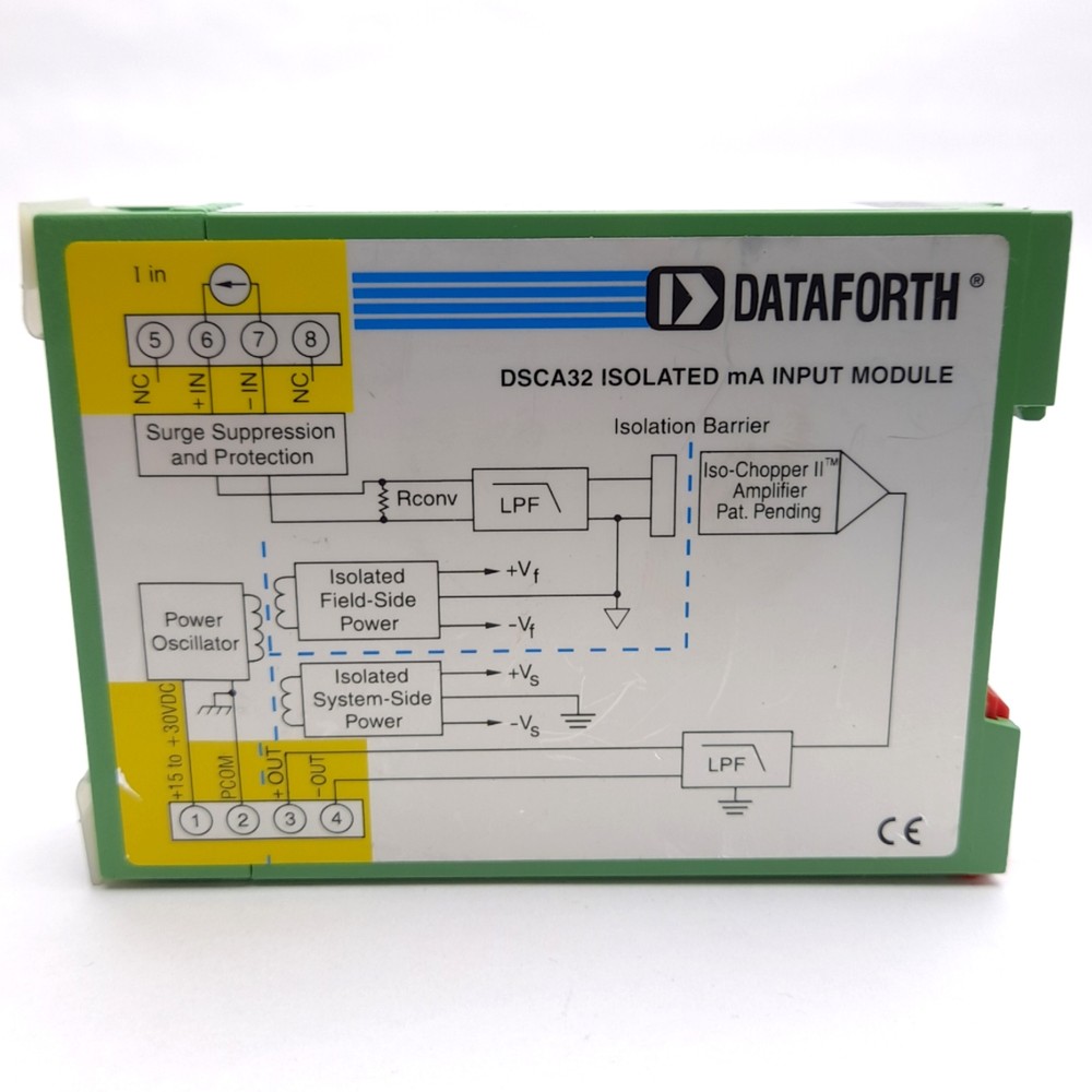 Dataforth DSCA32-02 Analog Current Input Signal Conditioner 0-20mA In 0-+10V Out