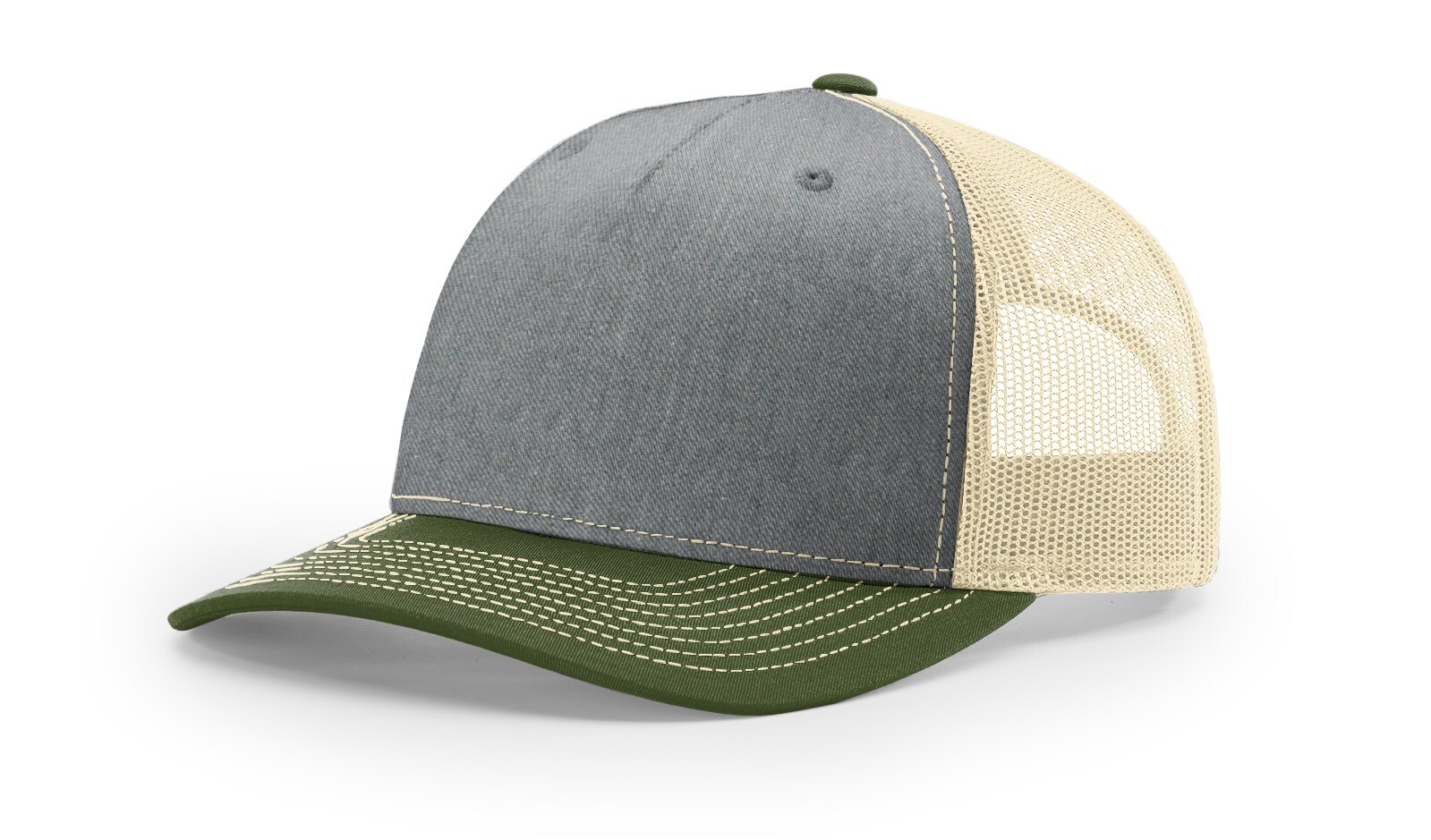 Richardson 112FP 5 Panel Trucker Cap Adjustable Duck Camo Hat