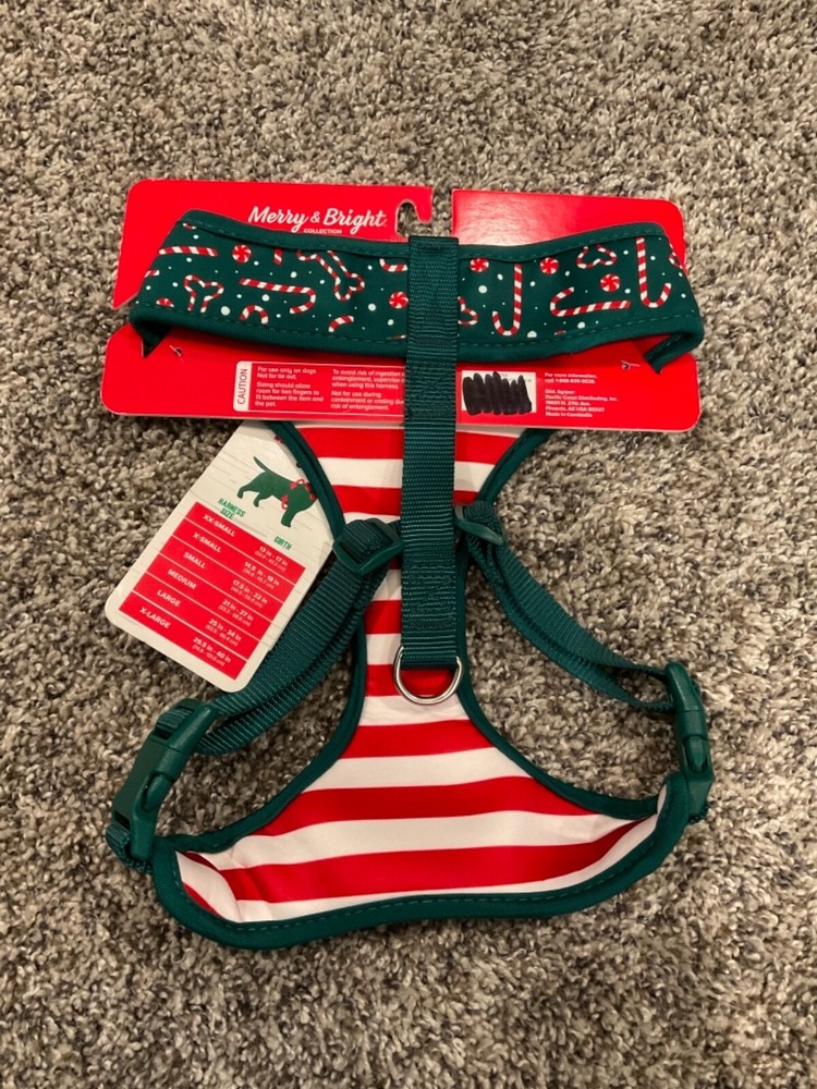 Merry & Bright "Candy Cane" Reversible Harness (M)