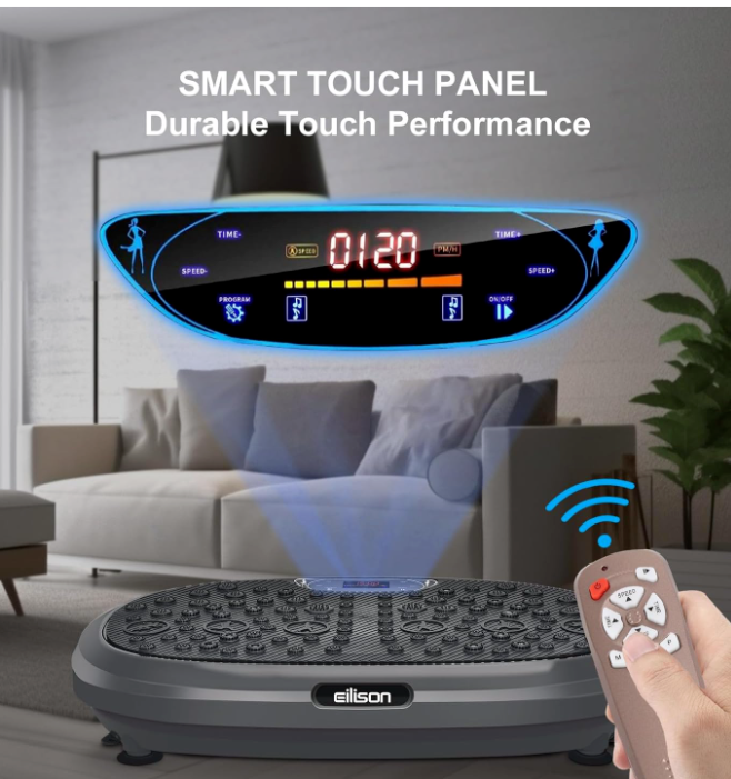 EILISON Atom Vibration Plate Exercise Machine - All Black/Brand New