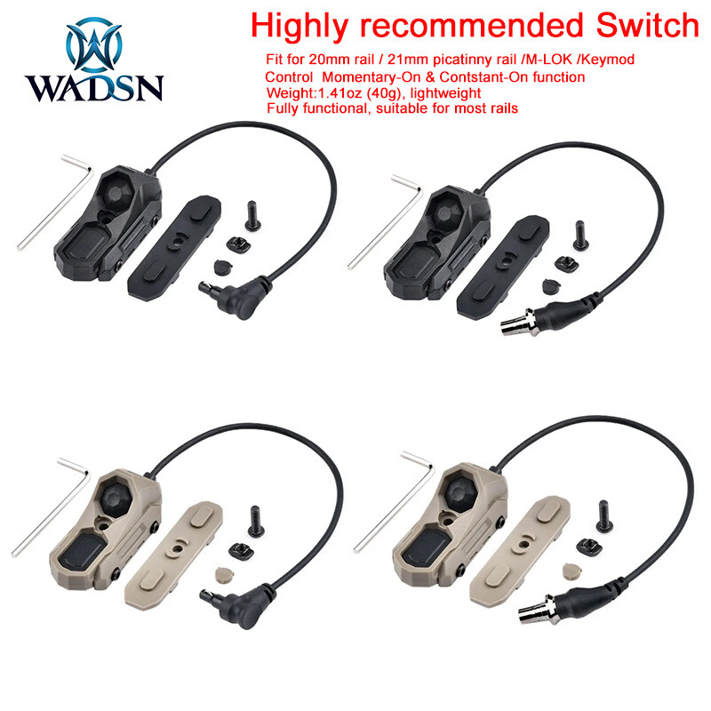 Tactical ModButton Remote Pressure Switch For SF Light Mlok Keymod Crane OGL Dot