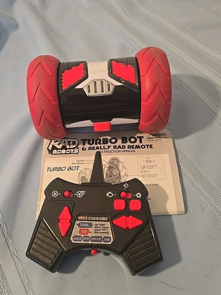 Really RAD Robots Remote Control & Voice Command Rare TURBO BOT Tested