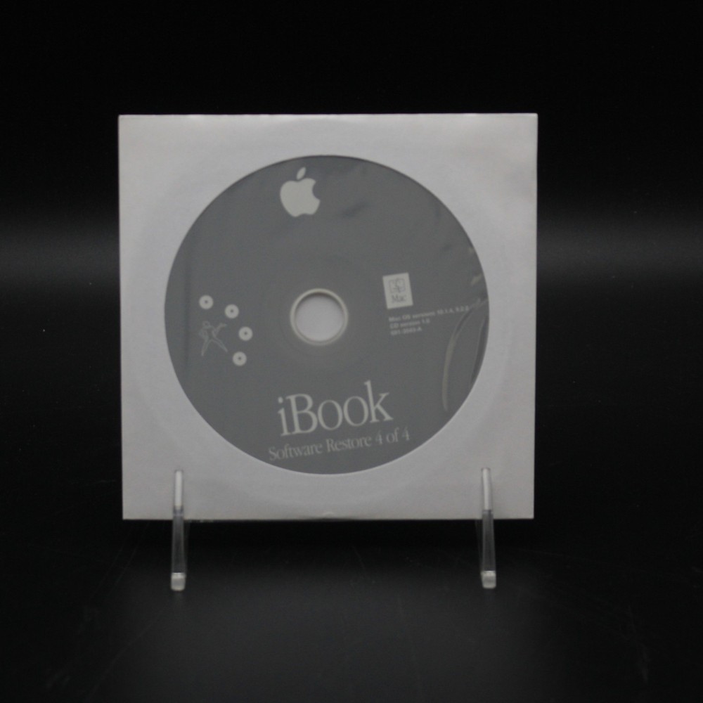 iBook Mac OS 9 & X 10.1.4 Install 2002 Disc 1, 2 ,3, 4 Plus Software