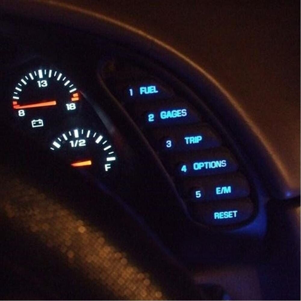 1997-2004 C5 Corvette HUD/DIC/WINDOW SWITCH Interior LED Light Package (Blue)
