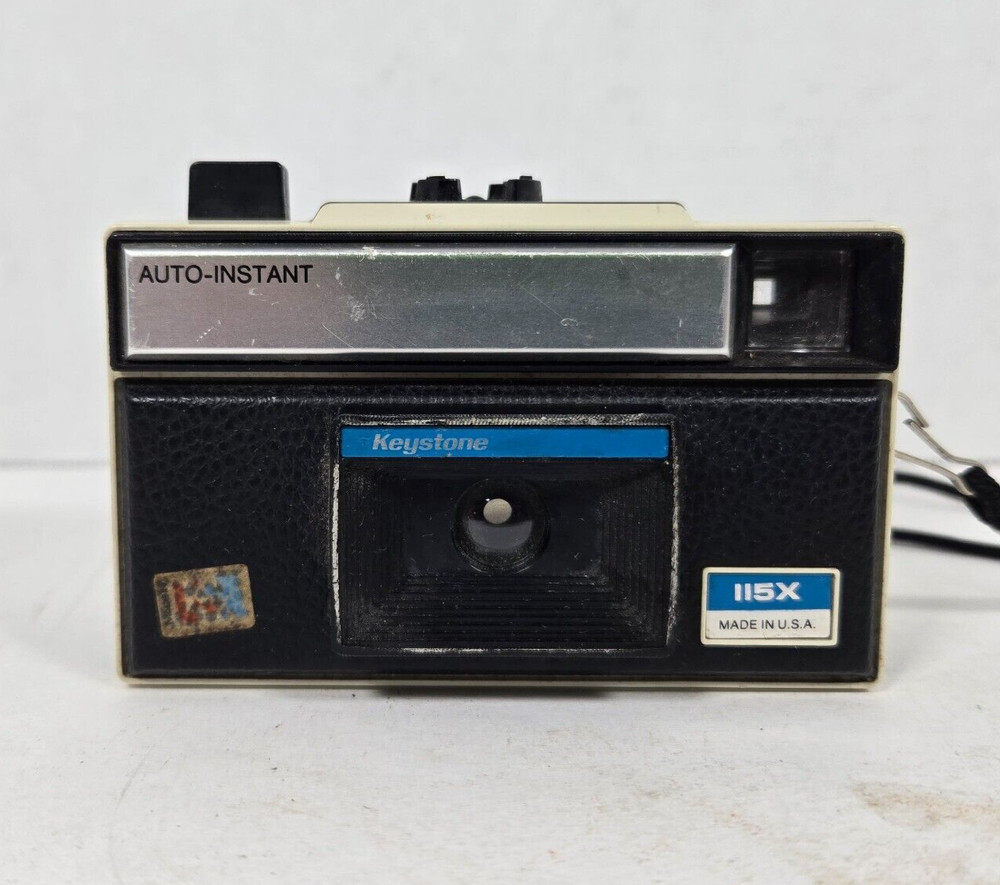 Vintage Keystone Auto Instant 115X Camera Black Camera Untested
