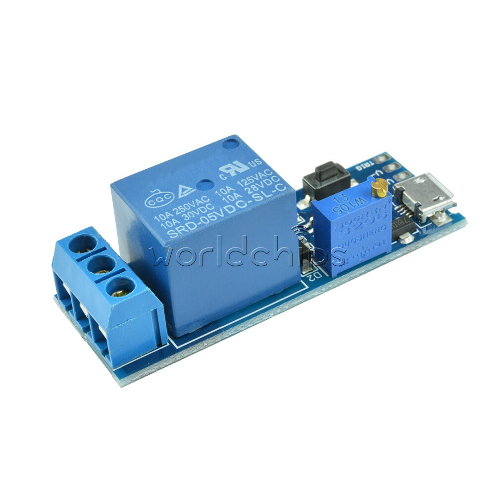 5-30V Micro USB Power Delay Relay Board Timer Control Module Trigger Switch