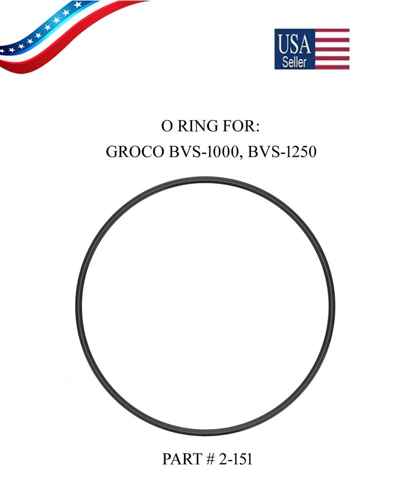 Groco 2-151 Replacement O-Ring Kit  For BVS-1000, BVS-1250 Strainer