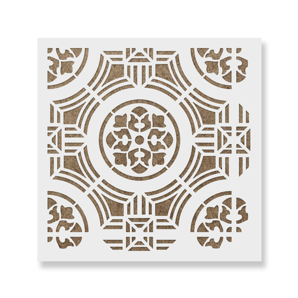 Meriela Tile Stencil - Durable & Reusable Mylar Stencils
