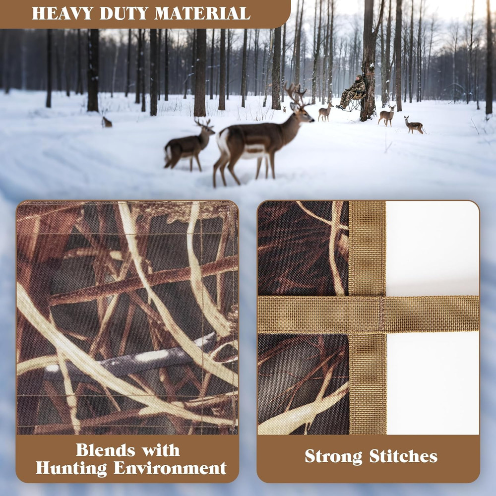 Universal Tree Stand Seat Replacement with 3 Pockets, Adjustable Tree Stand Seat