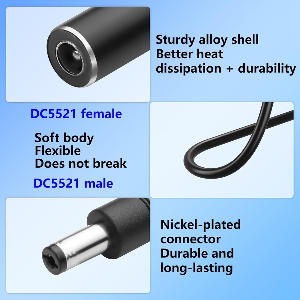 Automatic 72-Hour Reboot DC Cable for Routers – 2PCS Bundle of Reliability