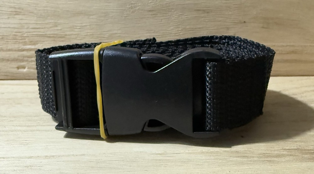 3pc Nylon Strap w/Buckle 6Ft Black Quick Release Short Adjustable Straps - A0076