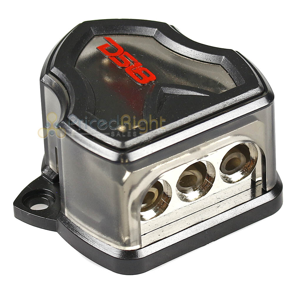 DS18 0 Gauge to 4 gauge 3 way Set Screw Ground Distribution Block AWG DB1034
