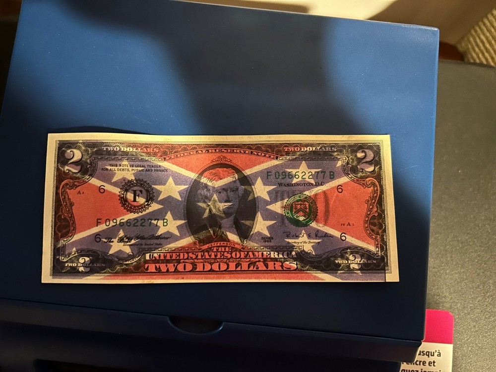 Vintage Mixed Media   Flag Two  Dollar Bill Graffiti