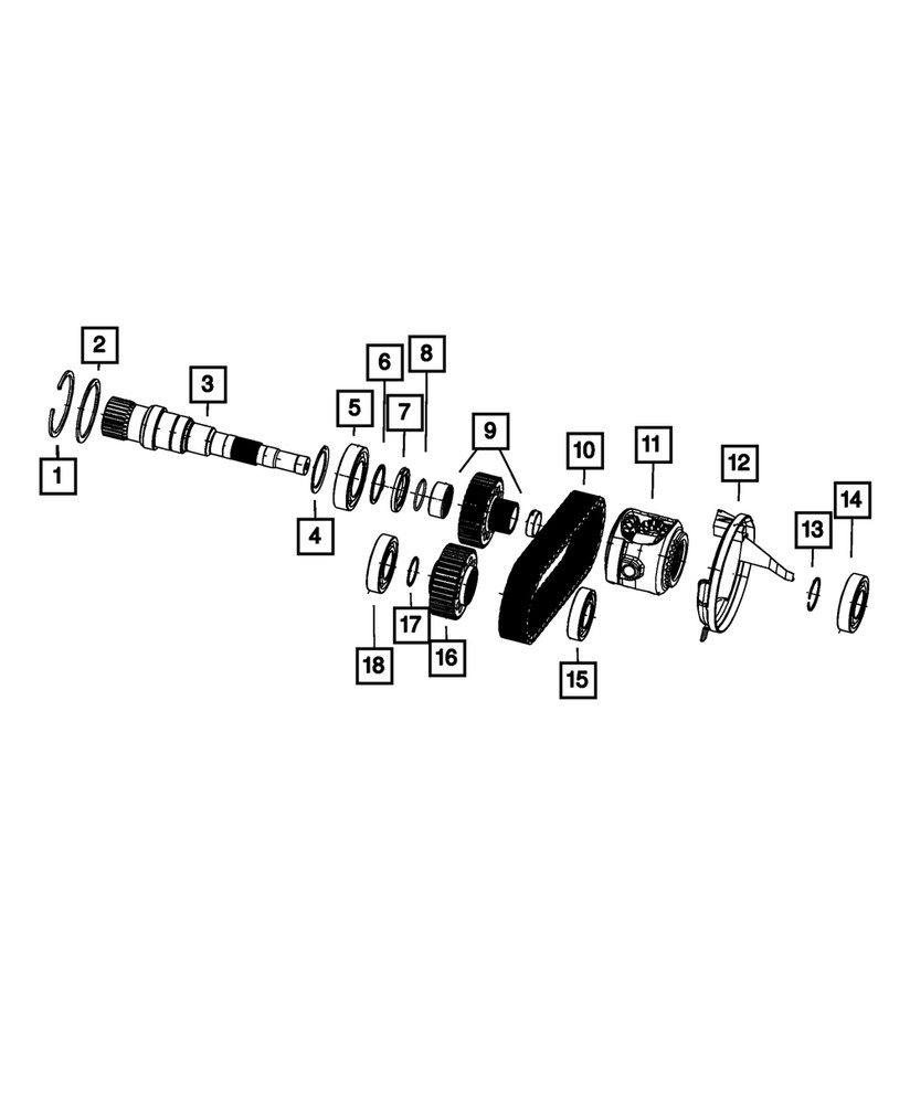 Genuine Mopar Transfer Case Main-Shaft 68214112AA