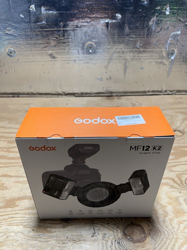 Godox Two Light Kit Macro Flash LED Lights Wireless X System 12W MF12-K2