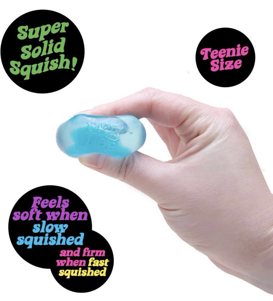 Nee Doh Nice Ice Baby Super Solid Squish Cube Blue Pink Purple