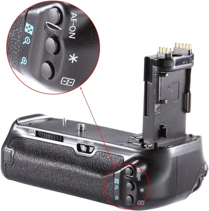 Battery Grip (Replacement for BG-E14), Vertical Grip with Shutter/Function Butto