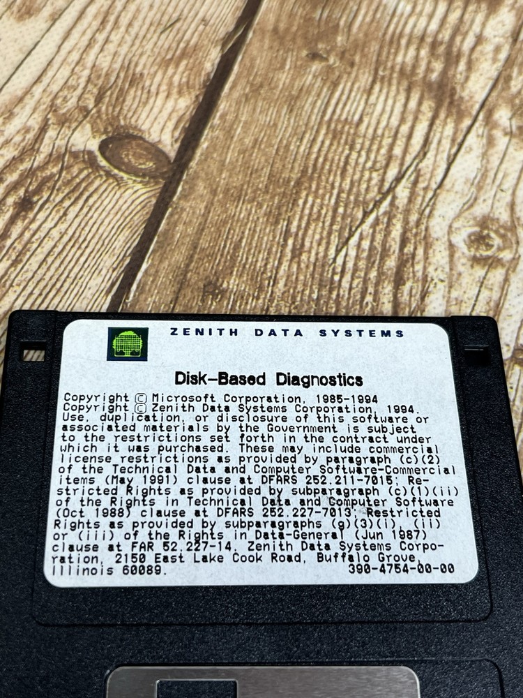 Heath Zenith Data Systems Disk Based Diagnostics Floppy Disc