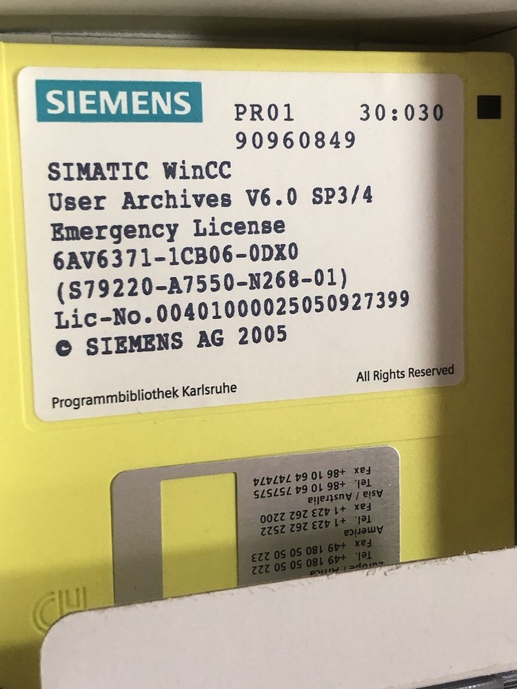 Siemens Simatic WinCC V6.0SP4 Software