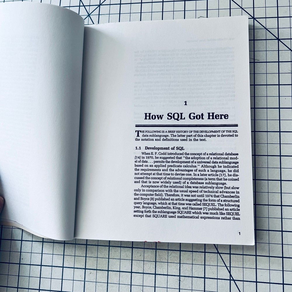 SQL The Structured Query Language Reference Guide 1988 IBM Vintage Computing