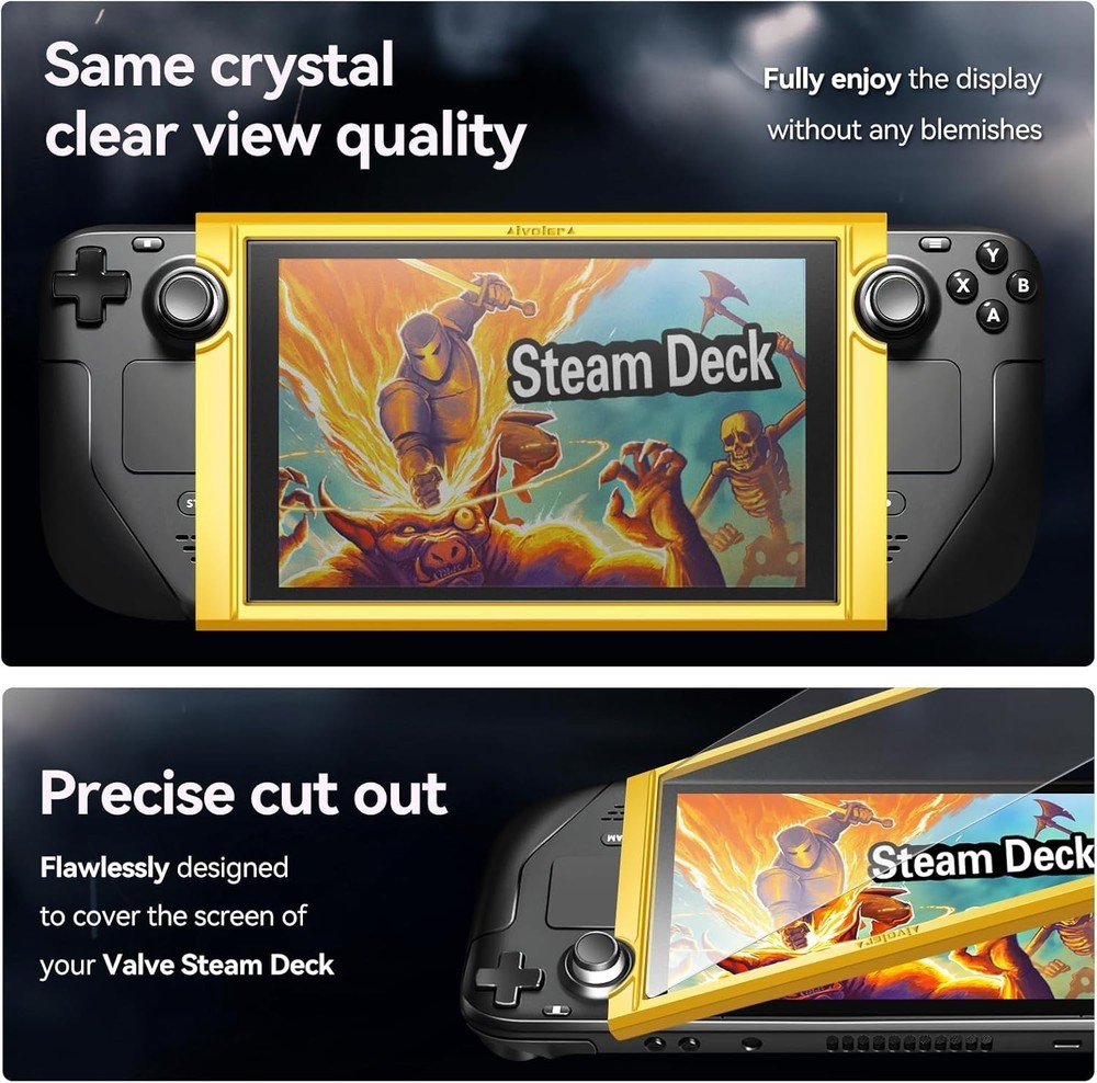 Touch Sensitive Anti-Glare Screen Protector for Steam Deck 7.0 & OLED - 2 Count