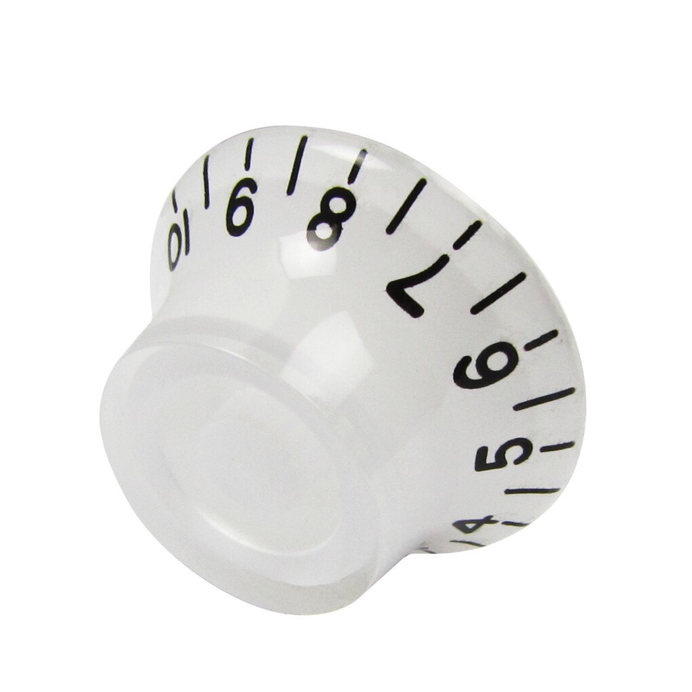FLEOR 4PCS White Guitar Knobs Volume Tone Control with Hot Top Shape for LP SG