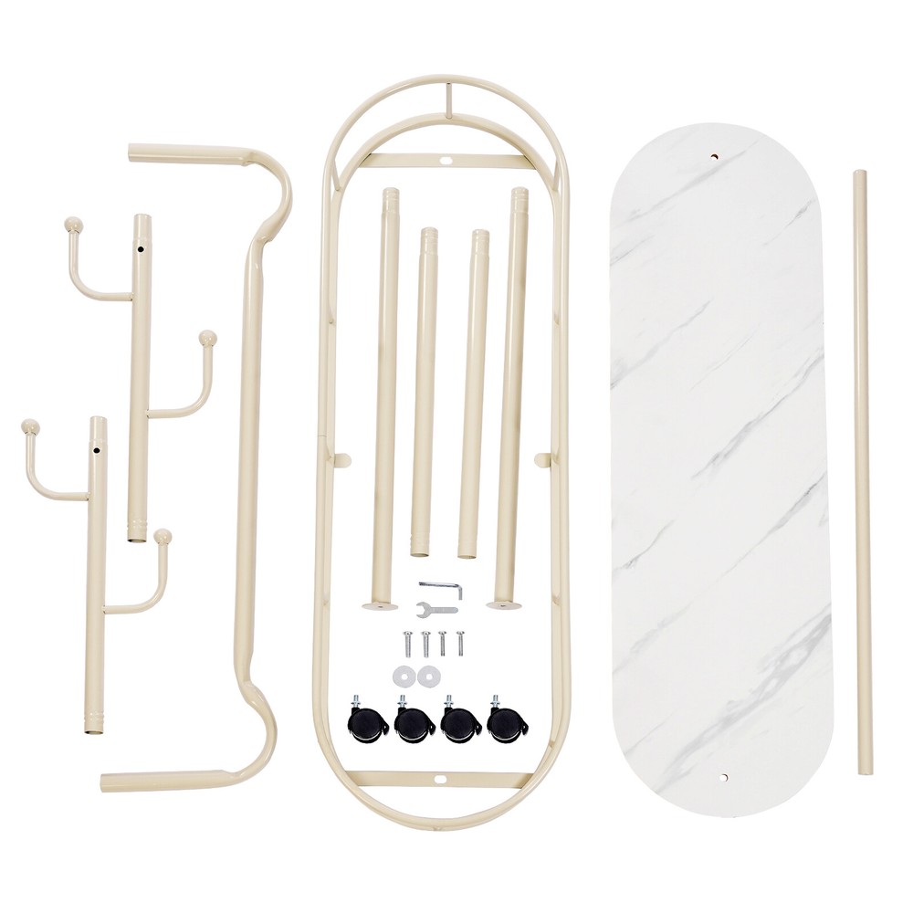 Clothes Rack, Movable Coat Rack, Coat Rack with Storage Basket