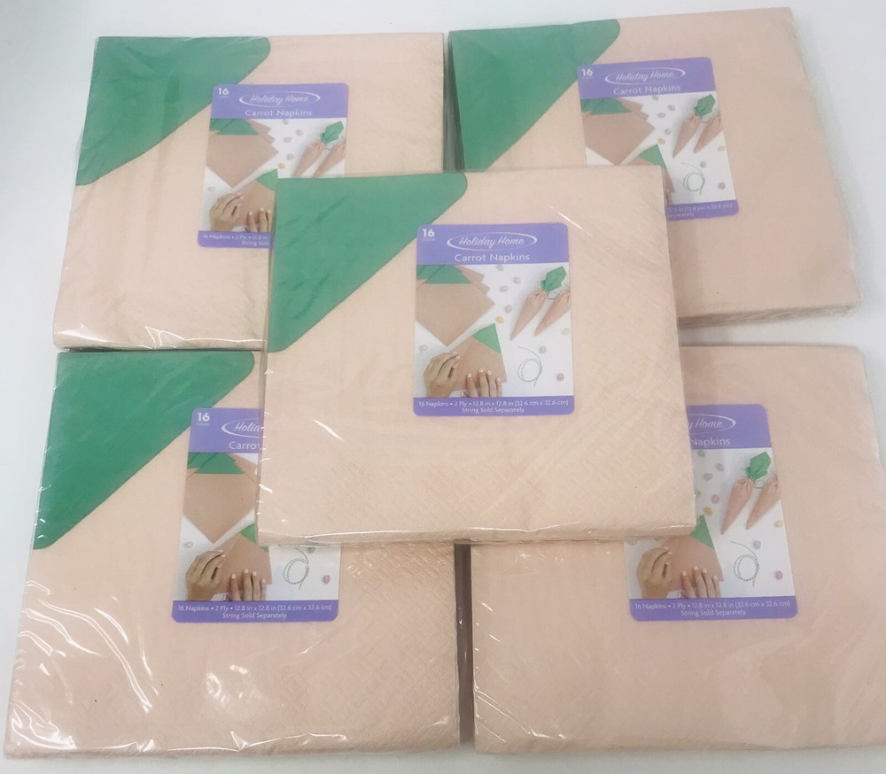 5 Pkgs. 16 count Holiday Home Easter Lunch Napkins