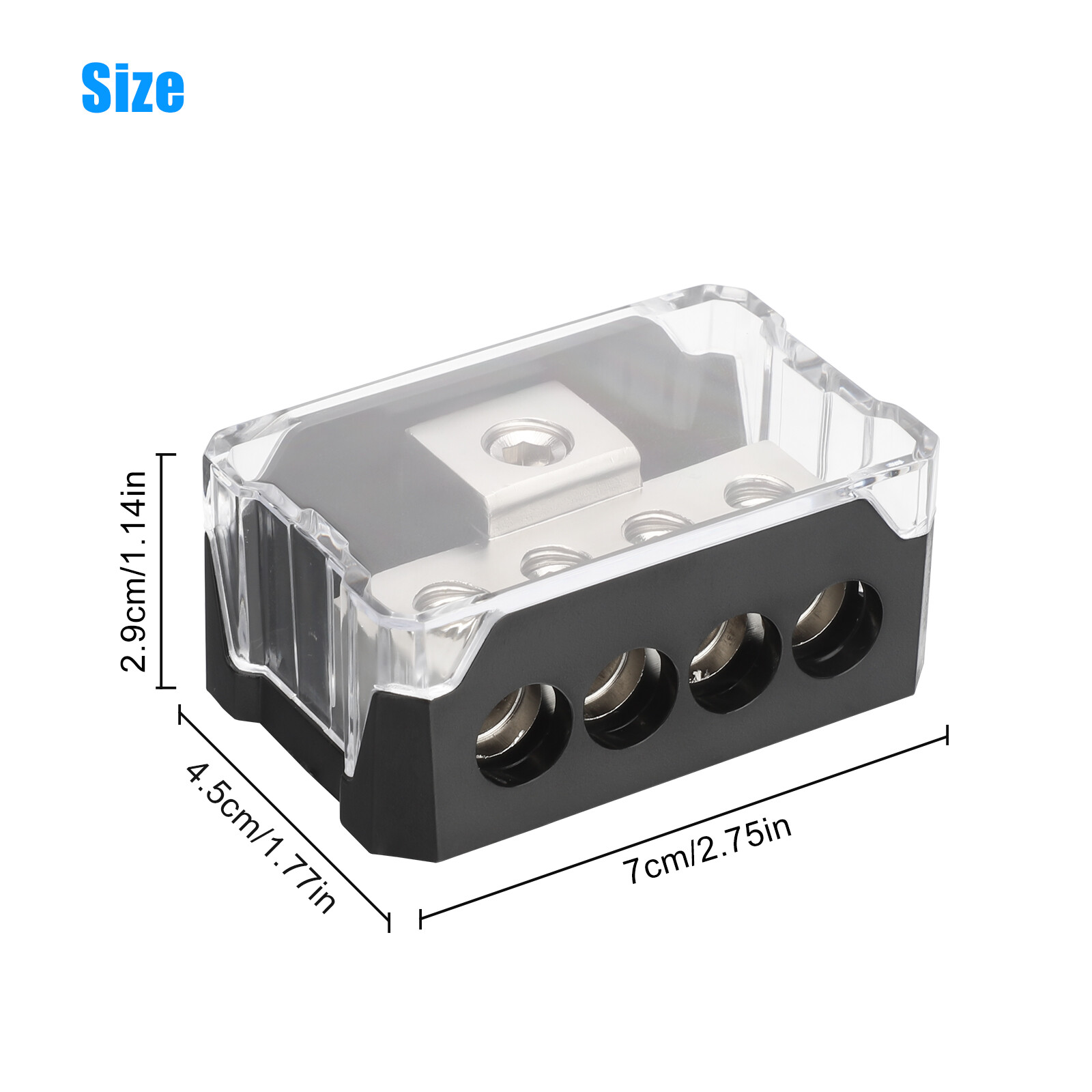 1 x 0/2/4 Gauge input to 4 x 4/8/10 Gauge Output Power Ground Distribution Block