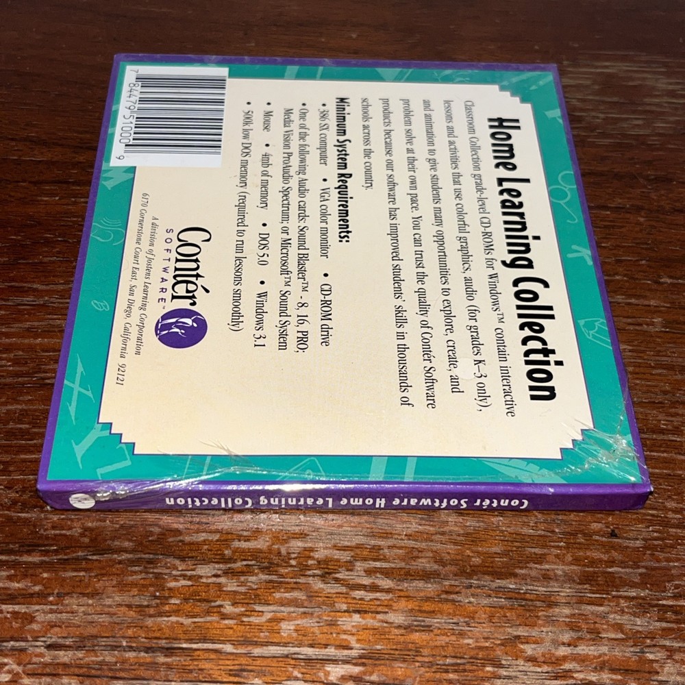 Home Learning Collection Math Reading K CD-ROM For Windows 3.1 - Conter Software