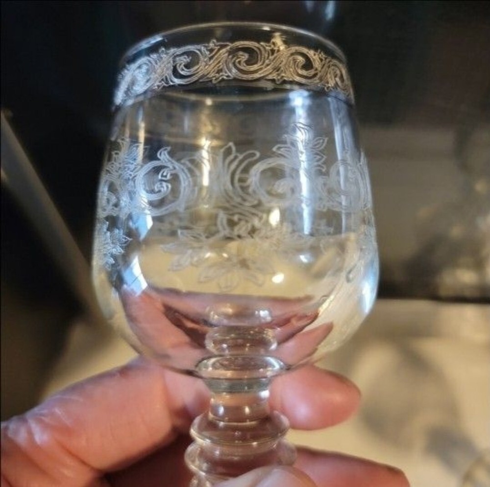 5 Vintage Crystal Goblets