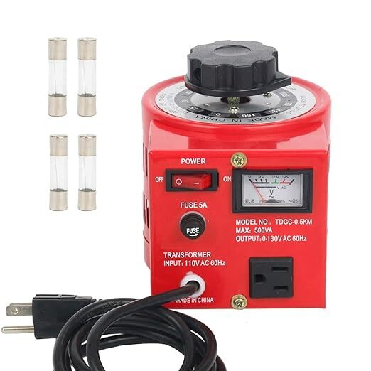 Auto Voltage Transformer AC Variable Volt Converter 110VAC Input 0-130VAC 500W