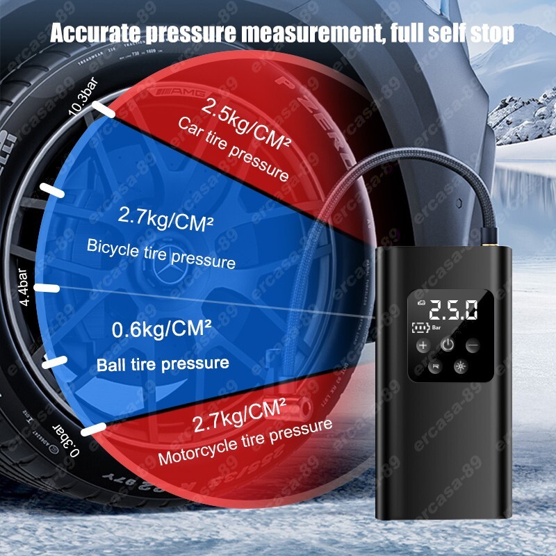 Tire Inflator Car Air Pump Compressor Electric Portable Auto 12V Volt 150 PSI