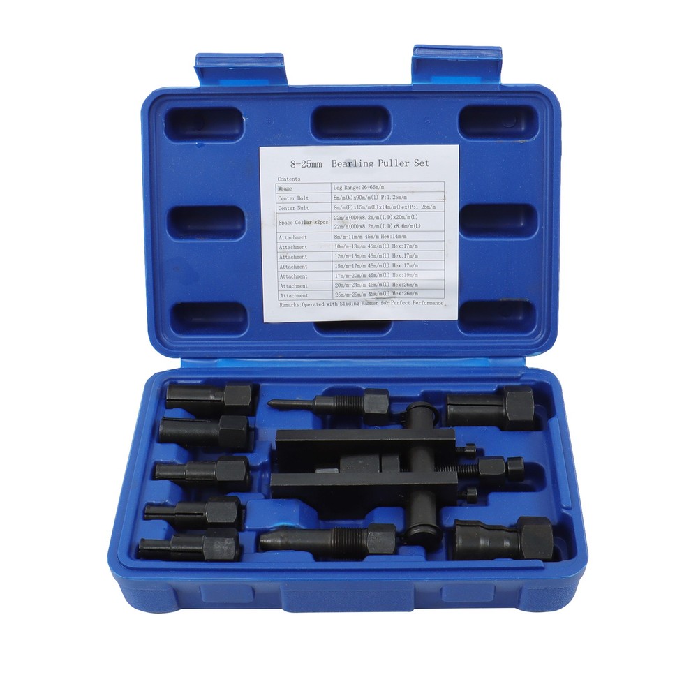 8-25MM Motorcycle Inner Bearing Puller Set Inner Bearing Puller Sets with Box