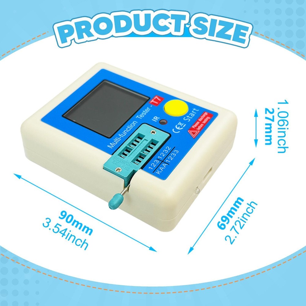 -t7 Multifunction Component Tester Full Color Display Transistor Meter