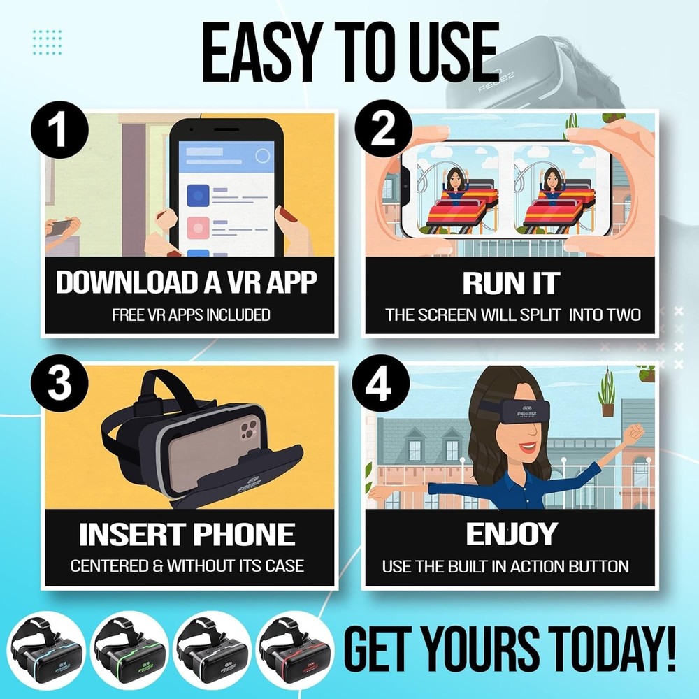 3D VR Headset for Kids 2.0 + Android Remote - for iPhone & Android Phones |