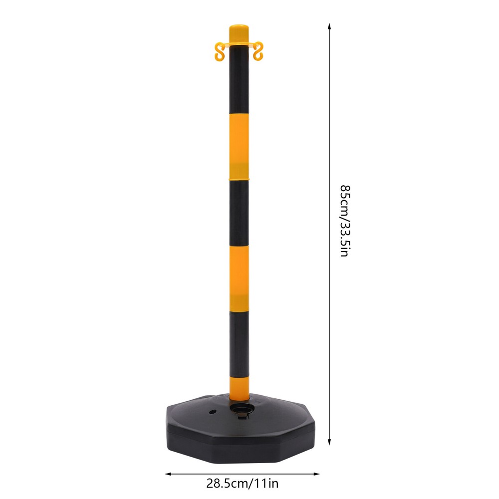 Portable 6pcs Parking Pole 33.5" Adjustable Delineator Post With Chains US ship