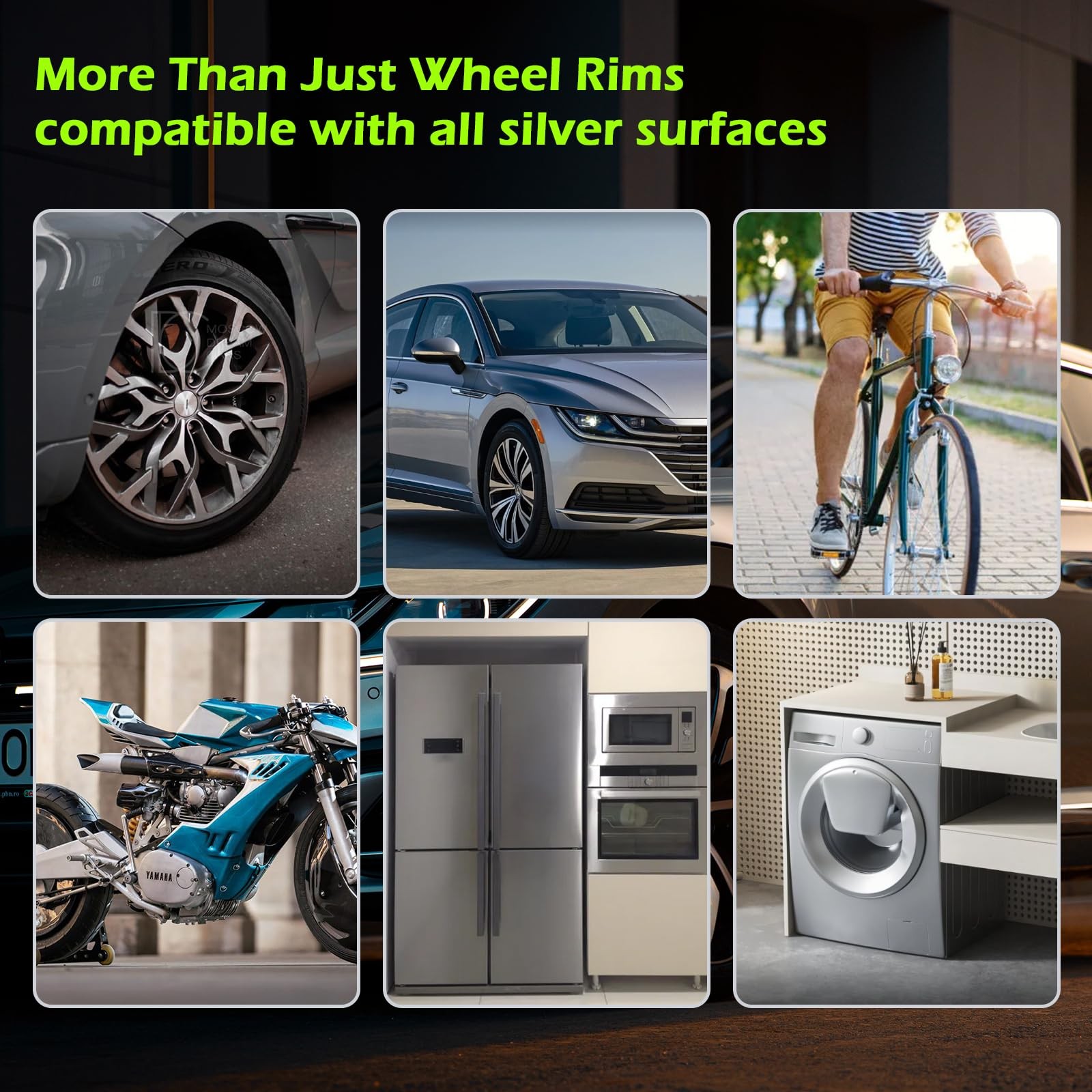 Touch Up Paint Kit For Universal Silver Rim Paint Professional Finish Kit