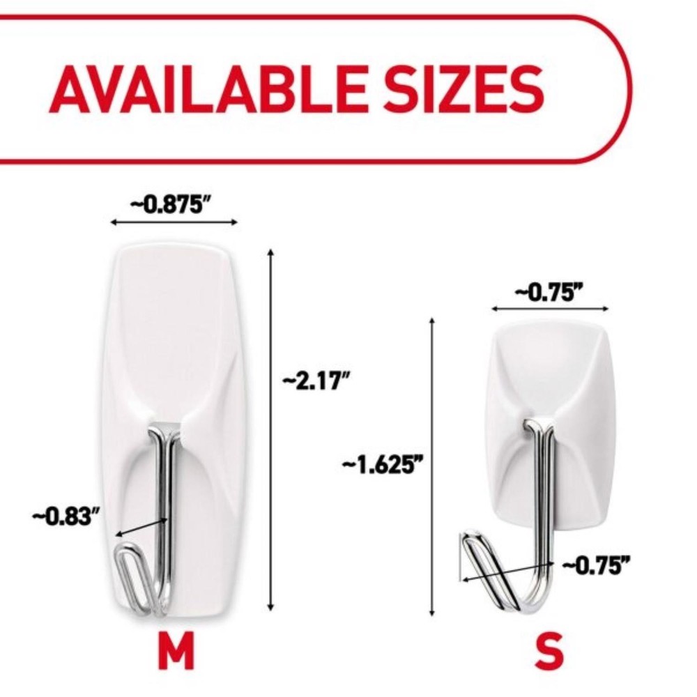 3M Command Small Plastic Wire Hooks 1.625 in. L 1 pk