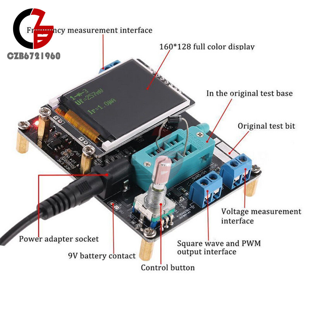 Transistor Tester Resistance Meter Meter Capacitance Meter ESR Meter GM328A