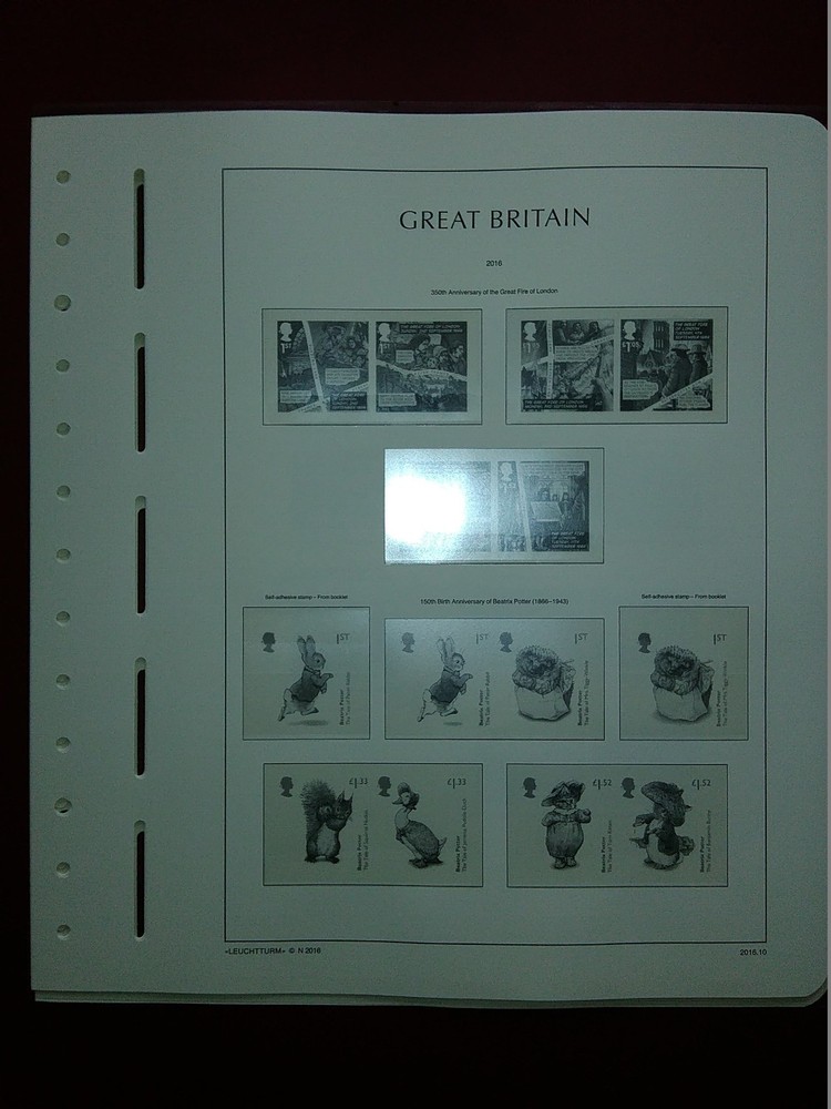 LIGHTHOUSE Commemorative Hingeless album pages Great Britain 2016 Used R201601