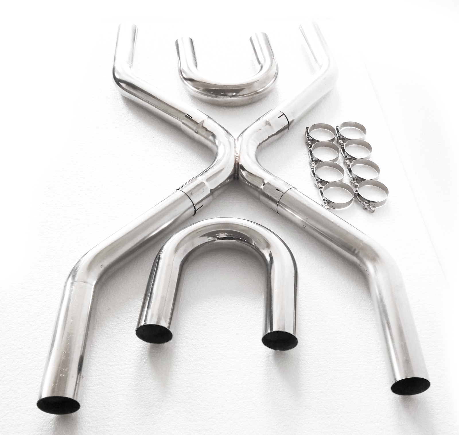 SS Builder X-Pipe Exhaust System Kit LS Engine Swap Crossover 2.25"/2.5"/3" OD