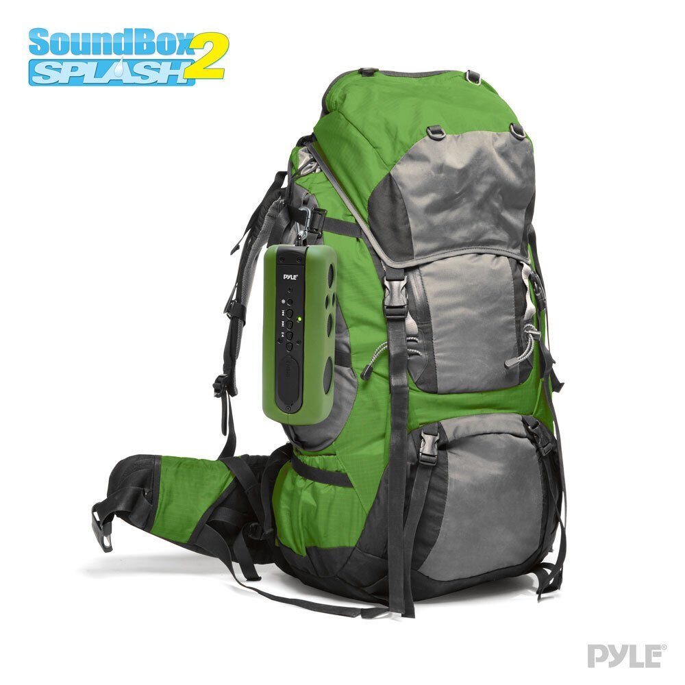 Pyle SoundBox Splash 2 Bluetooth Rugged Speaker W/AUX Input +Flashlight