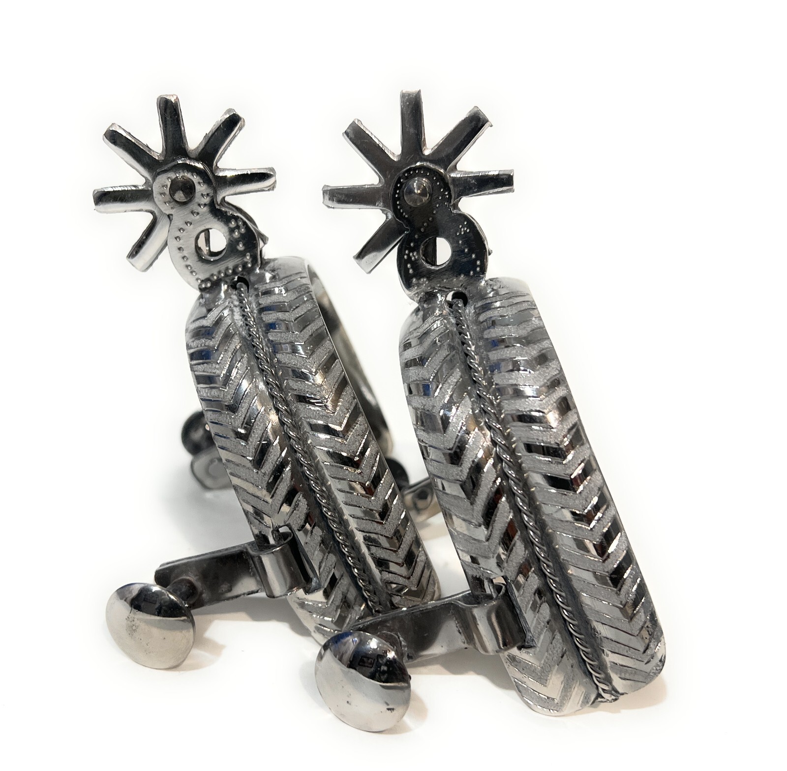 CHARRO SADDLE SPURS. ESPUELAS CHARRAS. MEXICAN SPURS. HORSE GEAR, PARA CABALLO