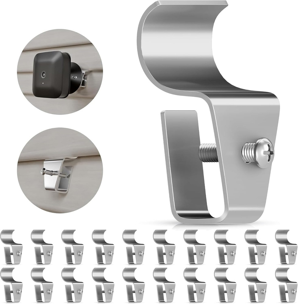 Vinyl Siding Hooks 20 Pack, New Upgrade Siding Hooks for Home Security Camera Mo
