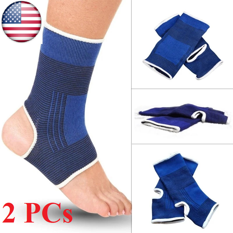 2Pcs Ankle Support Brace Compression Adjustable  Stabilizer Foot Protector Strap